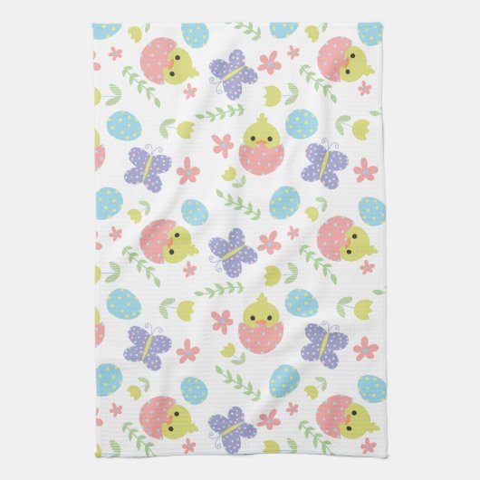 Cute Spring Paast Colorful Kawaii Theedoek (Verticaal)