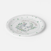 Cute Spring Party Theme Bunny Papieren Bordje (Gekanteld)