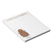 Cute spring potato green cartoon illustration notitieblok (Schuin)
