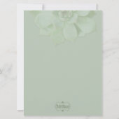 Cute Spring Succulent Wedding Itinerary Enclosure Kaart (Achterkant)