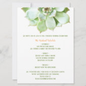 Cute Spring Succulent Wedding Itinerary Enclosure Kaart (Voorkant)