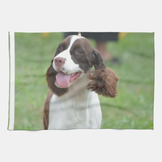 Cute Springer Spaniel Theedoek (Horizontaal)