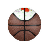 Cute springing red cherries cartoon illustratie basketbal (Rechts)