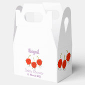 Cute springing red cherries cartoon illustratie bedankdoosjes (Geopend)