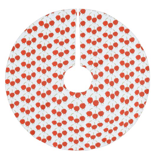 Cute springing red cherries cartoon illustratie kerstboom rok (Voorkant)