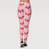 Cute springing red cherries cartoon illustratie leggings (Achterkant)