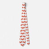 Cute springing red cherries cartoon illustratie stropdas (Voorkant)