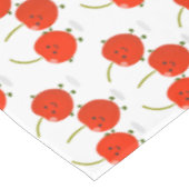 Cute springing red cherries cartoon illustratie tafelkleed (Gekanteld)