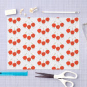Cute springing red cherries cartoon illustratie tissuepapier (Craft)