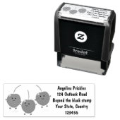 Cute springing red cherries cartoon illustratie  zelfinktende stempel (In situ)