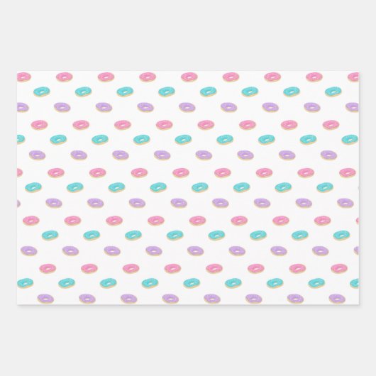 Cute Sprinkle Donuts Pattern Inpakpapier Vel (Voorkant 3)