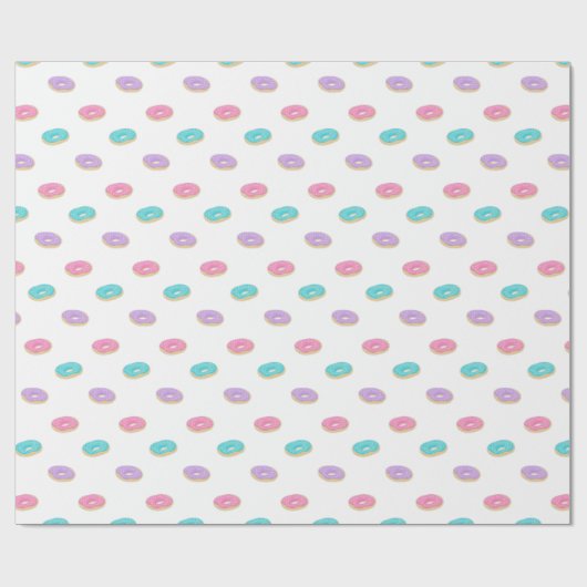 Cute Sprinkle Donuts Pattern Wrapping Cadeaupapier (Vlak)