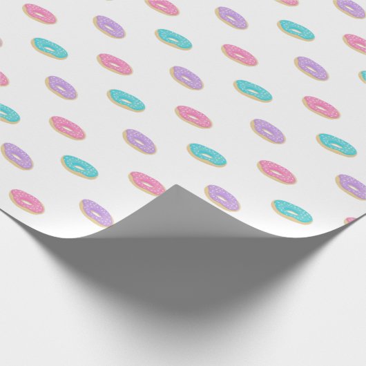 Cute Sprinkle Donuts Pattern Wrapping Cadeaupapier (Hoek)