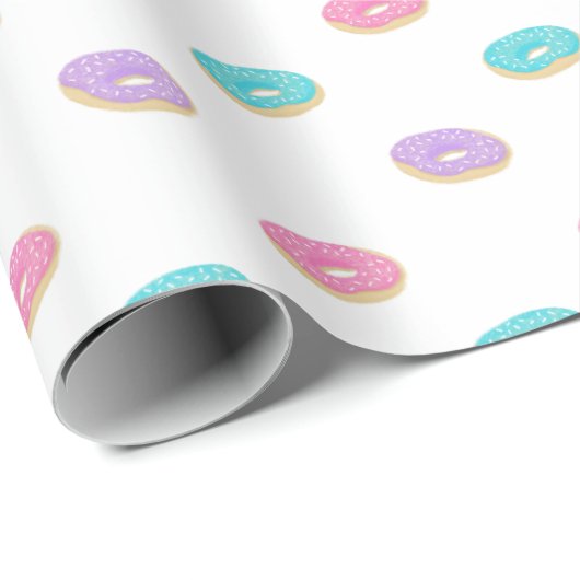 Cute Sprinkle Donuts Pattern Wrapping Cadeaupapier (Rol Hoek)