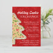Cute Sprinkle Sugar Cookie Exchange Holiday nodigt Kaart (Staand voorkant)