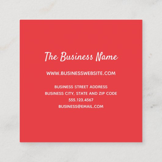 Cute Sprinkles Bakery Dessert Catering Pastry Chef Vierkante Visitekaartje (Achterkant)