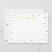 Cute Sprinkles Girly Lime Green Stationery Notitiekaartje (Voorkant)