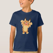Cute Spunky Cartoon Bobcat Children T-Shirt (Voorkant)