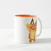 Cute Spunky Cartoon Bobcat Mok (Voorkant rechts)