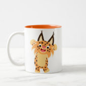 Cute Spunky Cartoon Bobcat Mok (Links)