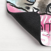 "CUTE SPY" | Funny Cute Kitten Pink Blue Muismat (Hoek)