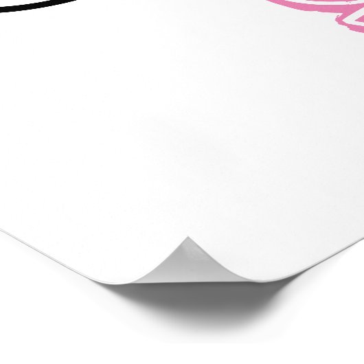 "CUTE SPY" | Funny Cute Kitten Pink Blue Poster (Hoek)