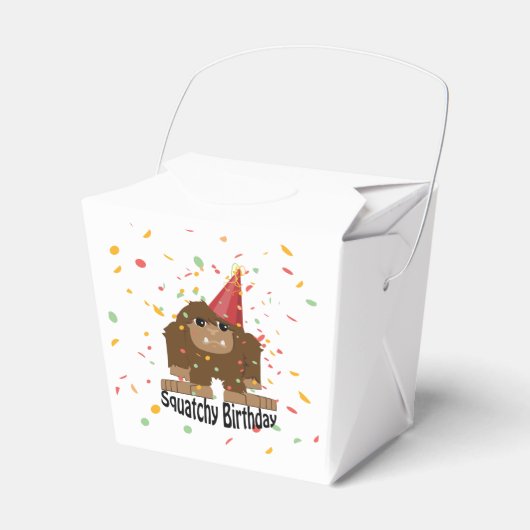 Cute Squatchy Birthday Bigfoot Bedankdoosjes (Voorkant Zijde)