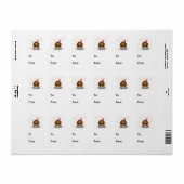 Cute Squatchy Birthday Bigfoot Etiket (Full Sheet)