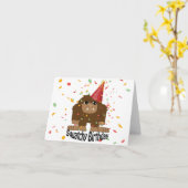 Cute Squatchy Birthday Bigfoot Kaart (Gele Bloem)