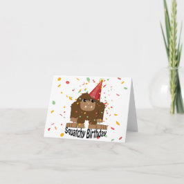 Cute Squatchy Birthday Bigfoot Kaart