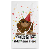 Cute Squatchy Birthday Bigfoot Klein Cadeauzakje (Achterkant)