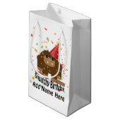 Cute Squatchy Birthday Bigfoot Klein Cadeauzakje (Voorkant Gekanteld)