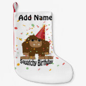 Cute Squatchy Birthday Bigfoot Kleine Kerstsok (Voorkant)