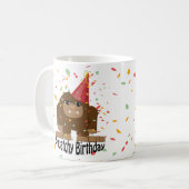 Cute Squatchy Birthday Bigfoot Koffiemok (Voorkant links)