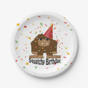 Cute Squatchy Birthday Bigfoot Papieren Bordje