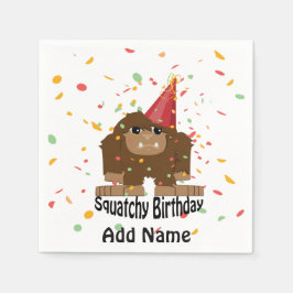 Cute Squatchy Birthday Bigfoot Servet
