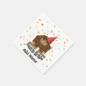 Cute Squatchy Birthday Bigfoot Servet (Hoek)