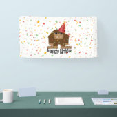 Cute Squatchy Birthday Bigfoot Spandoek (Beurs)