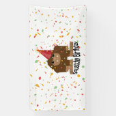 Cute Squatchy Birthday Bigfoot Spandoek (Verticaal)