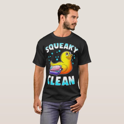 Cute Squeaky Clean Rubber Duck Time Duck 0957 T-shirt (Voorkant volledig)