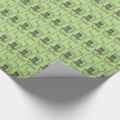 Cute squee llama Kerstbreien haaksokken Cadeaupapier (Hoek)