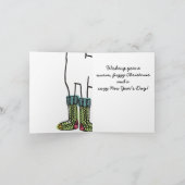 Cute squee llama Kerstbreien sokken Feestdagen Kaart (Binnen)