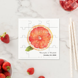 Cute Squeeze the Day Citrus Grapefruit Wedding Servet