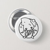 Cute Squid Button (Voorkant /achterkant)