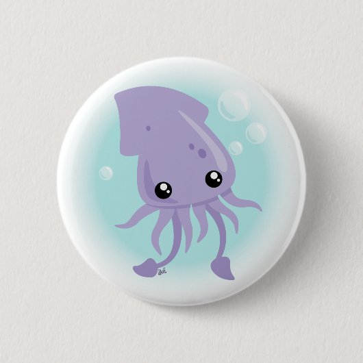 Cute Squid Button (Voorkant)
