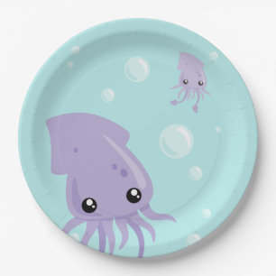 Cute Squid Paper Bord