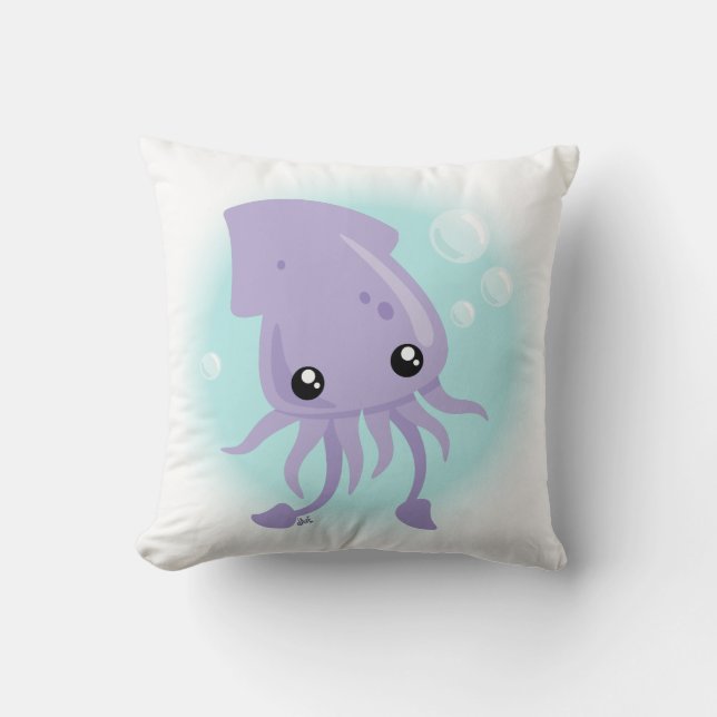 Cute Squid Sierkussen (Voorkant)
