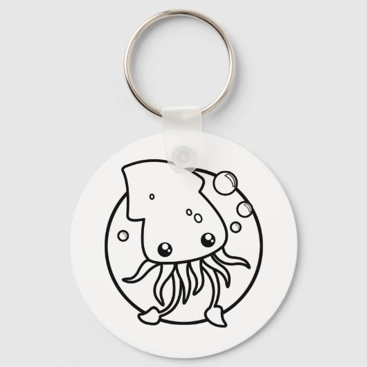 Cute Squid Sleutelhanger (Voorkant)