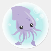 Cute Squid Sticker (Voorkant)