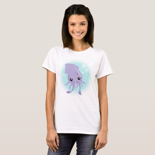Cute Squid T-Shirt (Voorkant volledig)